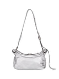 MARGESHERWOOD - OUTPOCKET HOBO MINI_metallic silver foiled plain