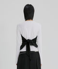 FLAREUP - Bustier Layered Long Sleeve / White