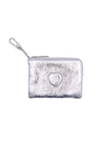 MARGESHERWOOD - HEART ZIPPER WALLET_silver crinkle