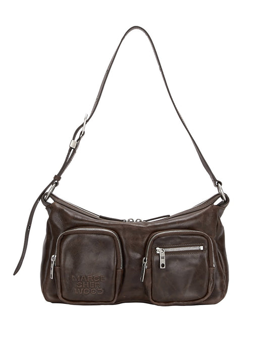 MARGESHERWOOD - ‘OUTPOCKET HOBO_washed brown pull-up