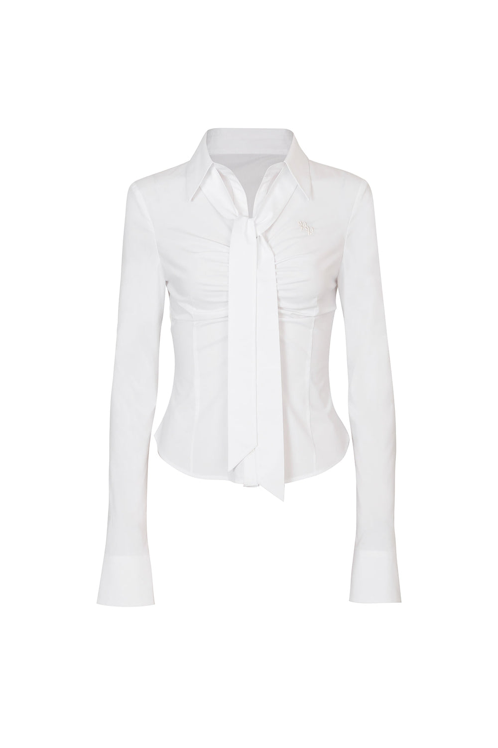 PAIN OR PLEASURE -  VIVIAN SCARF SHIRT white