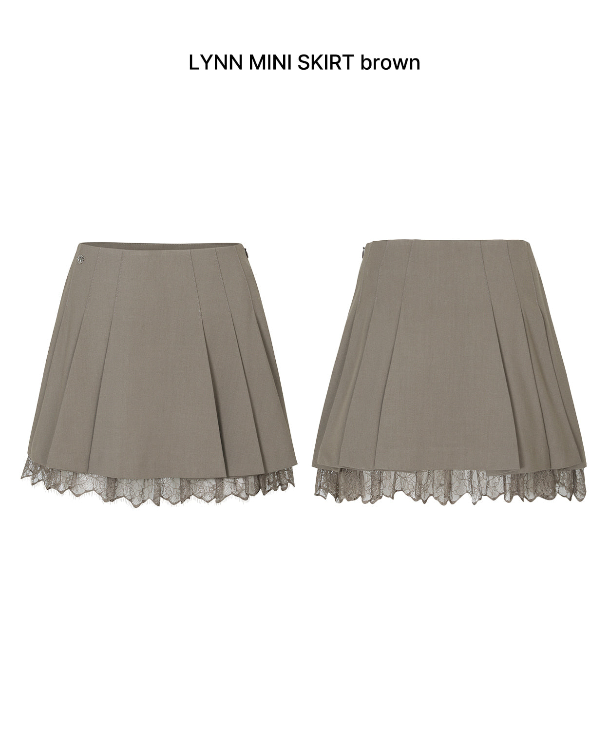 PAIN OR PLEASURE -  LYNN MINI SKIRT brown