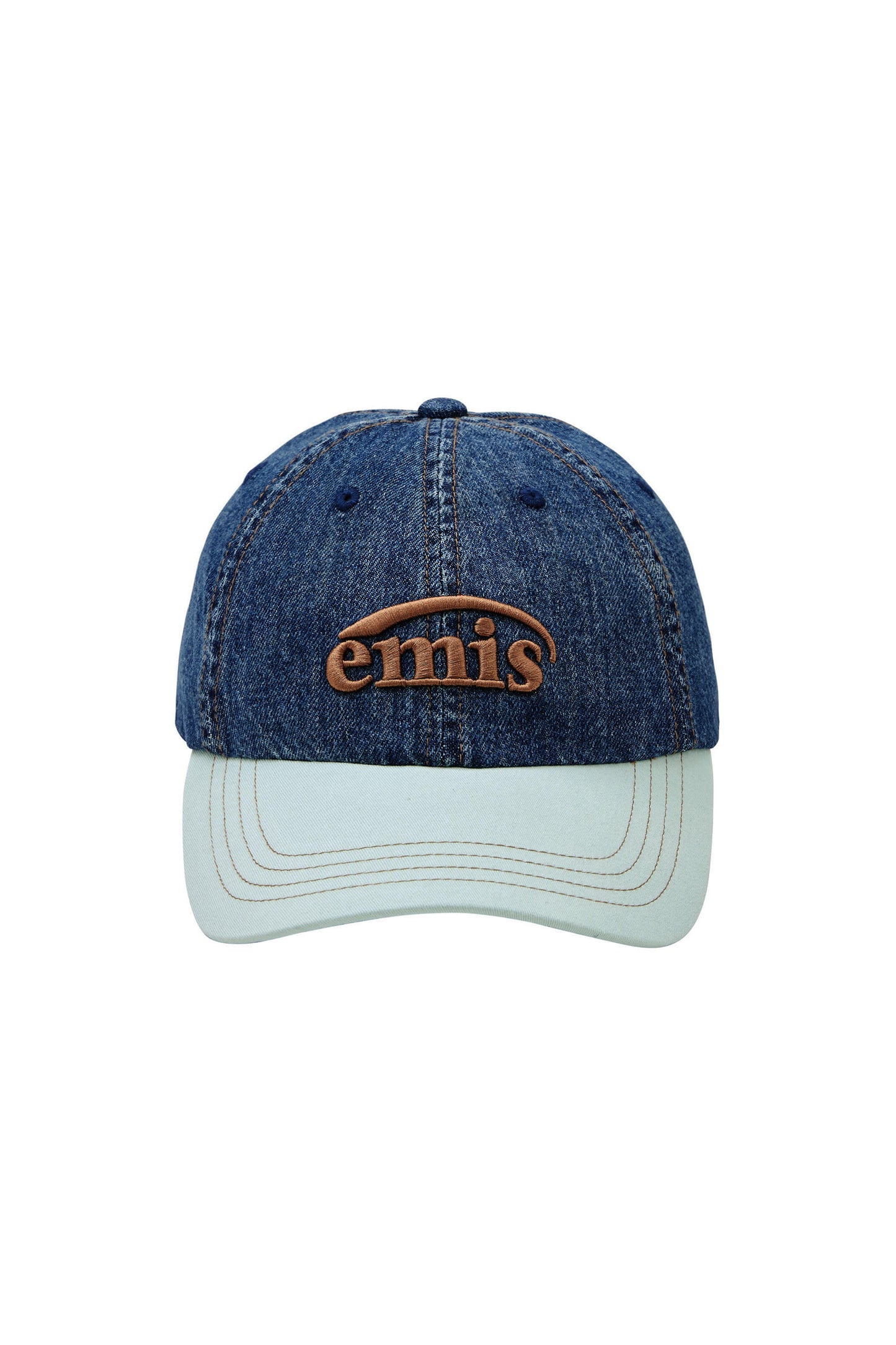 EMIS - WASHED DENIM BALL CAP-BLUE/MINT