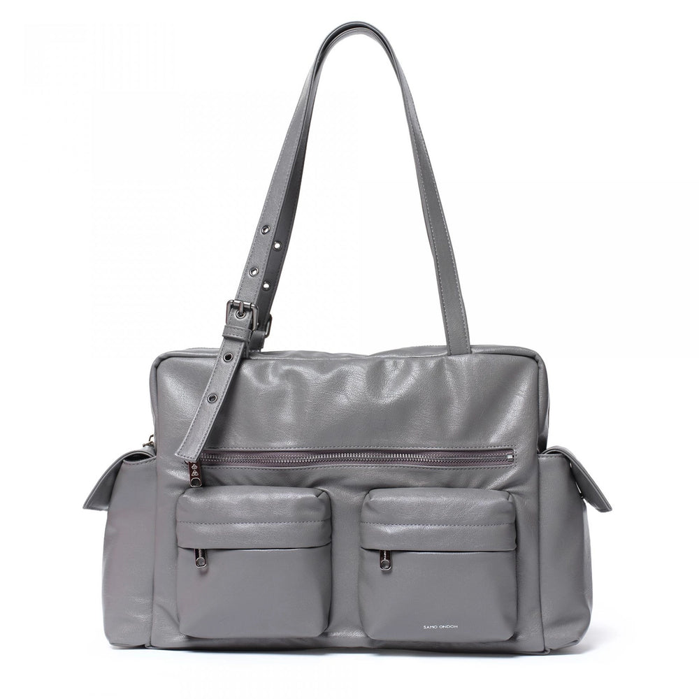 SAMO ONDOH - pocket utility bag L goat gray