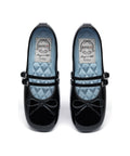 ROCKFISH WEATHERWEAR- SQUARE TOE TWO STRAP MARYJANES(ENAMEL) - BLACK
