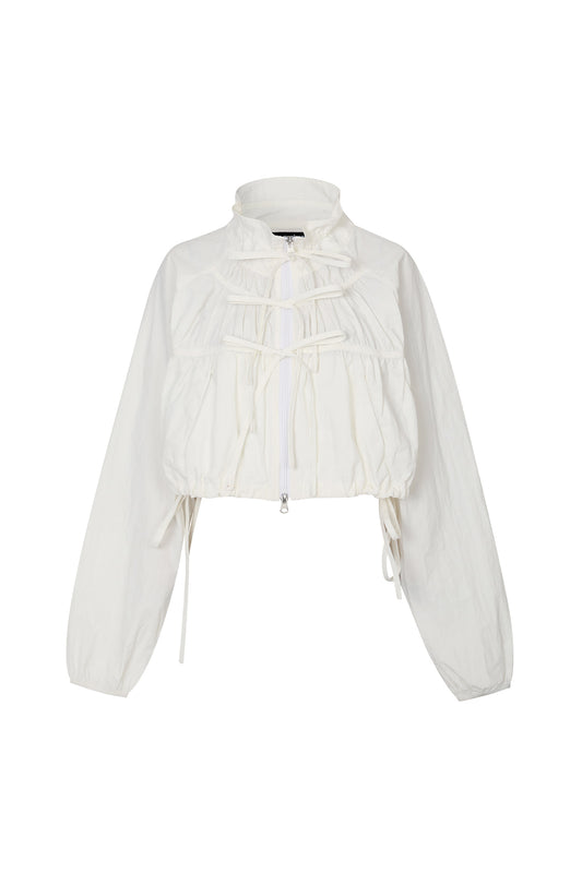 PAIN OR PLEASURE -  LUCY 2WAY WINDBREAKER white