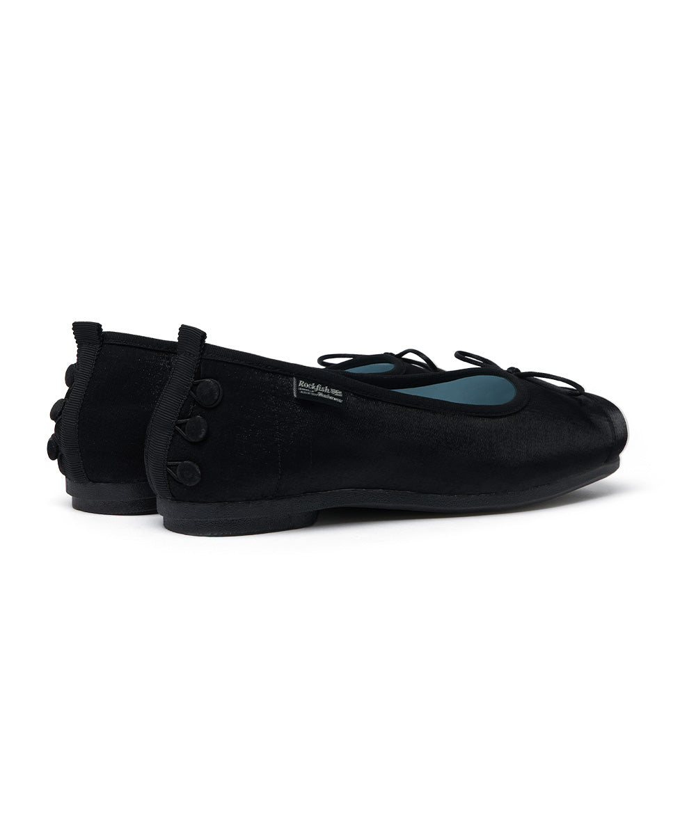 ROCKFISH WEATHERWEAR - TOE CAP BALLET FLATS / BLACK