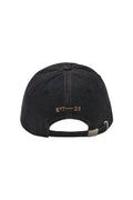 EMIS - WASHED DENIM BALL CAP-GRAY/PINK