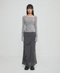 FLAREUP - Layered Bustier Long Sleeve / Gray