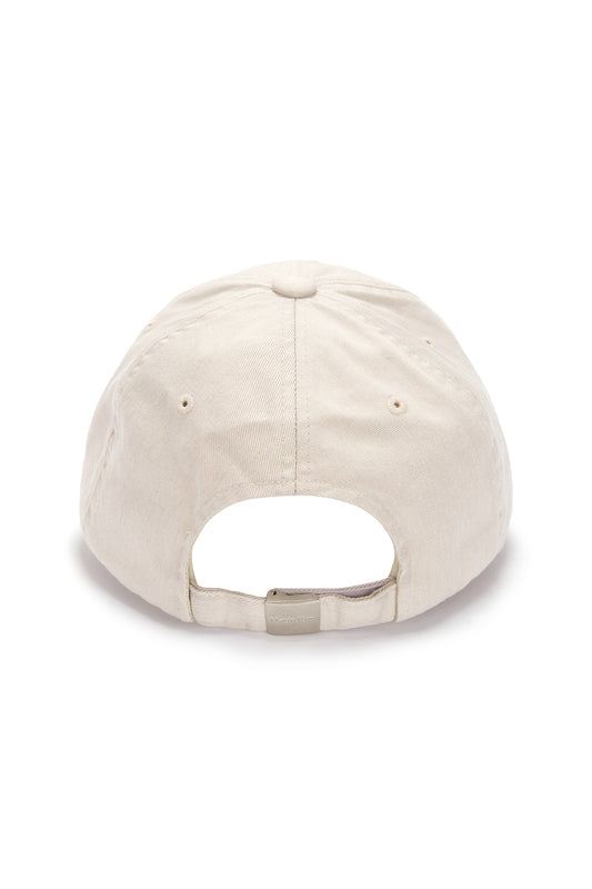 MATIN KIM - LOGO SCRAP BALL CAP IN LIGHT BEIGE