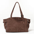 SAMO ONDOH - Zipper Shopper Bag M Suede Brown