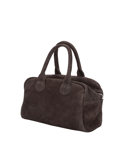 MARGESHERWOOD -SOFT BOWLING BAG_choco brown suede