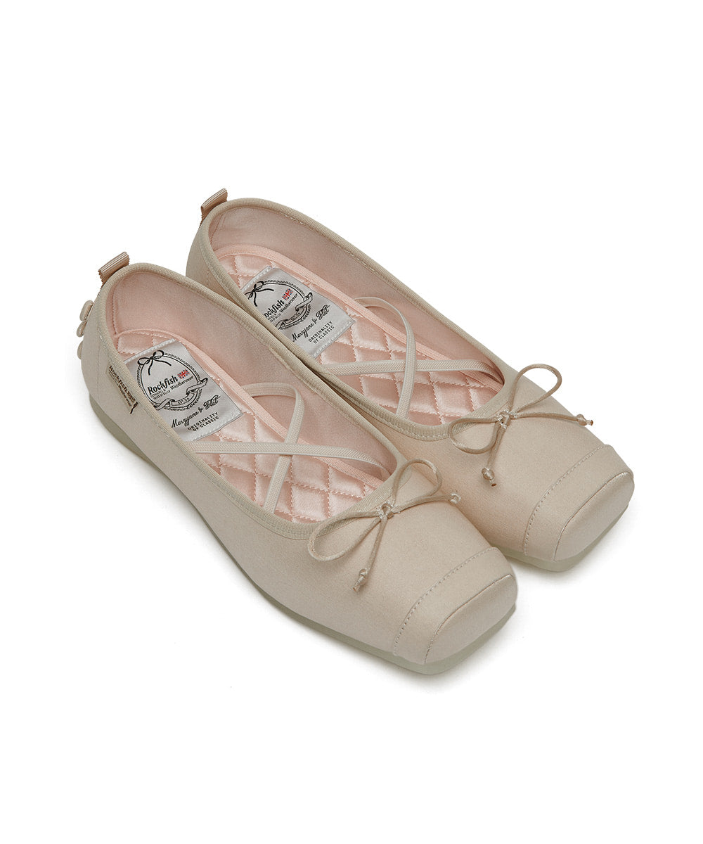 ROCKFISH WEATHERWEAR - TOE CAP BALLET FLATS / BEIGE