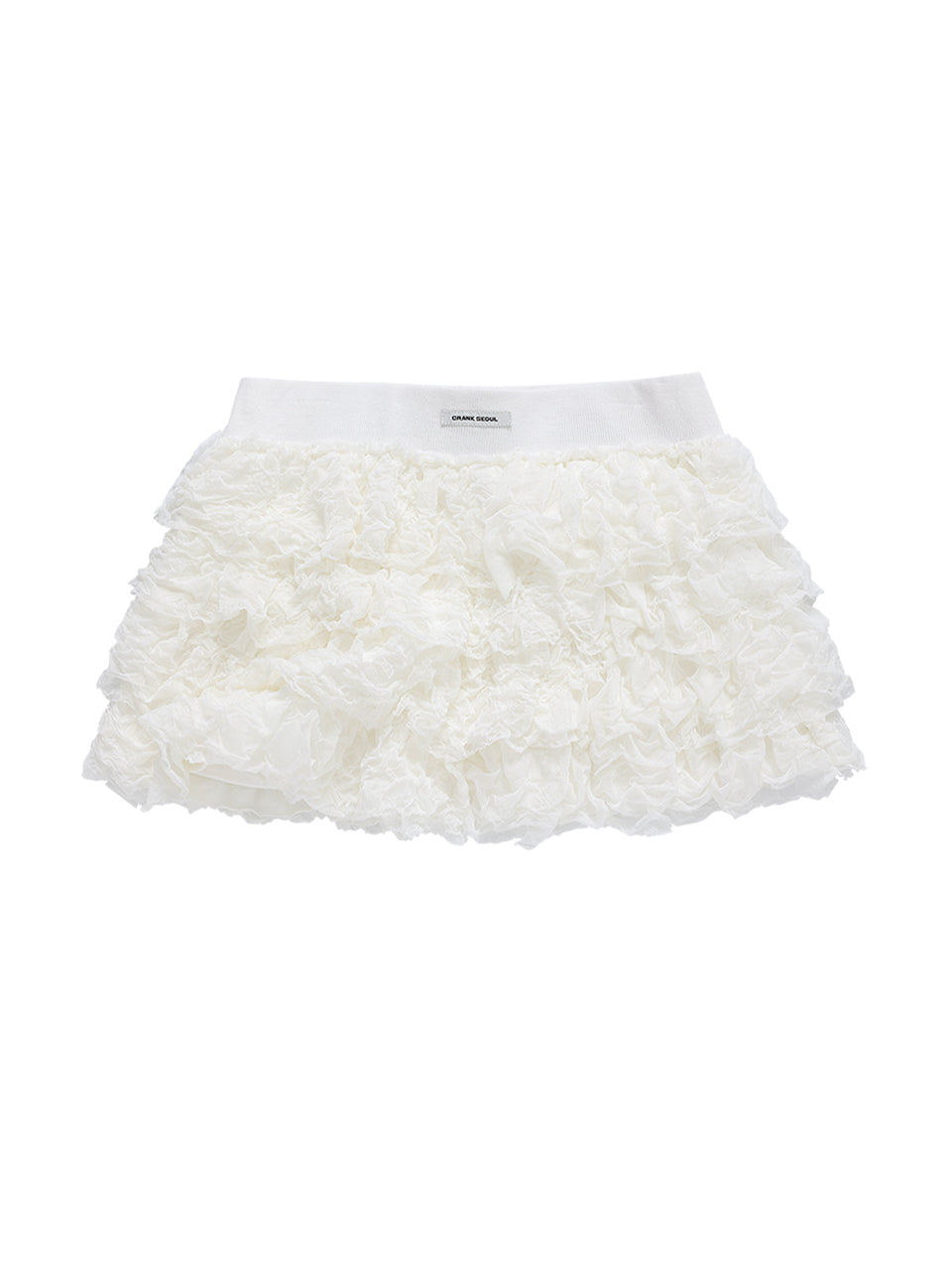 CRANK -  CANCAN FRILL MINI SKIRT_IVORY