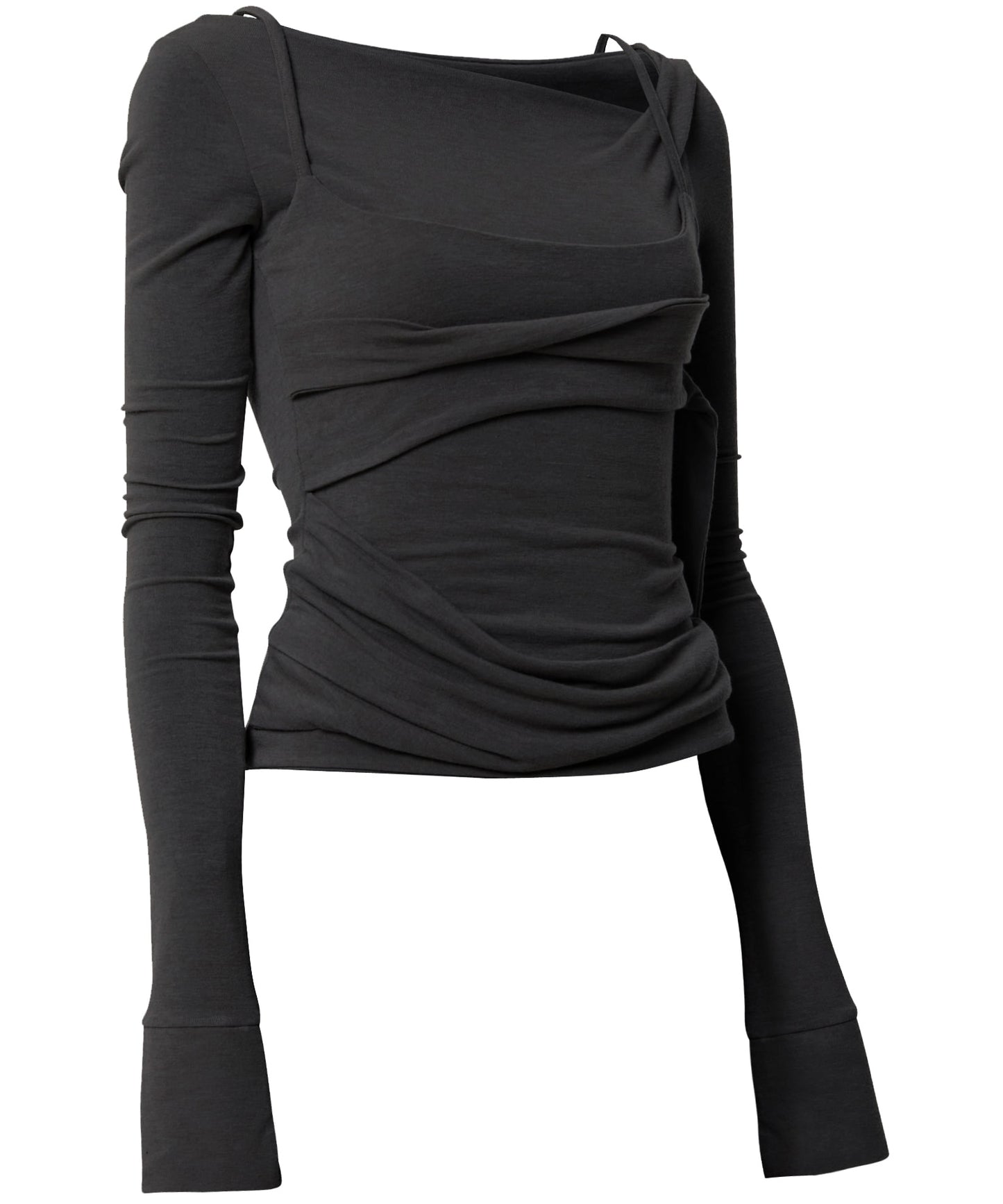 FLAREUP - Layered Bustier Long Sleeve / Black