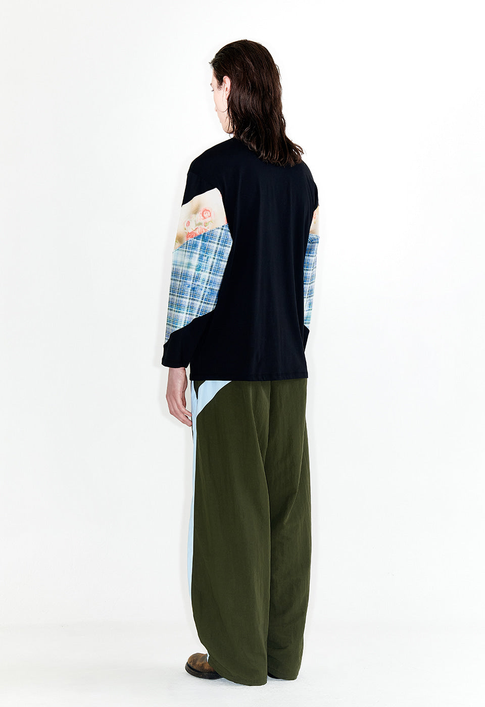 OPEN YY -  YY COLOR BLOCK PANTS, KHAKI