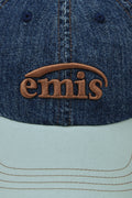 EMIS - WASHED DENIM BALL CAP-BLUE/MINT