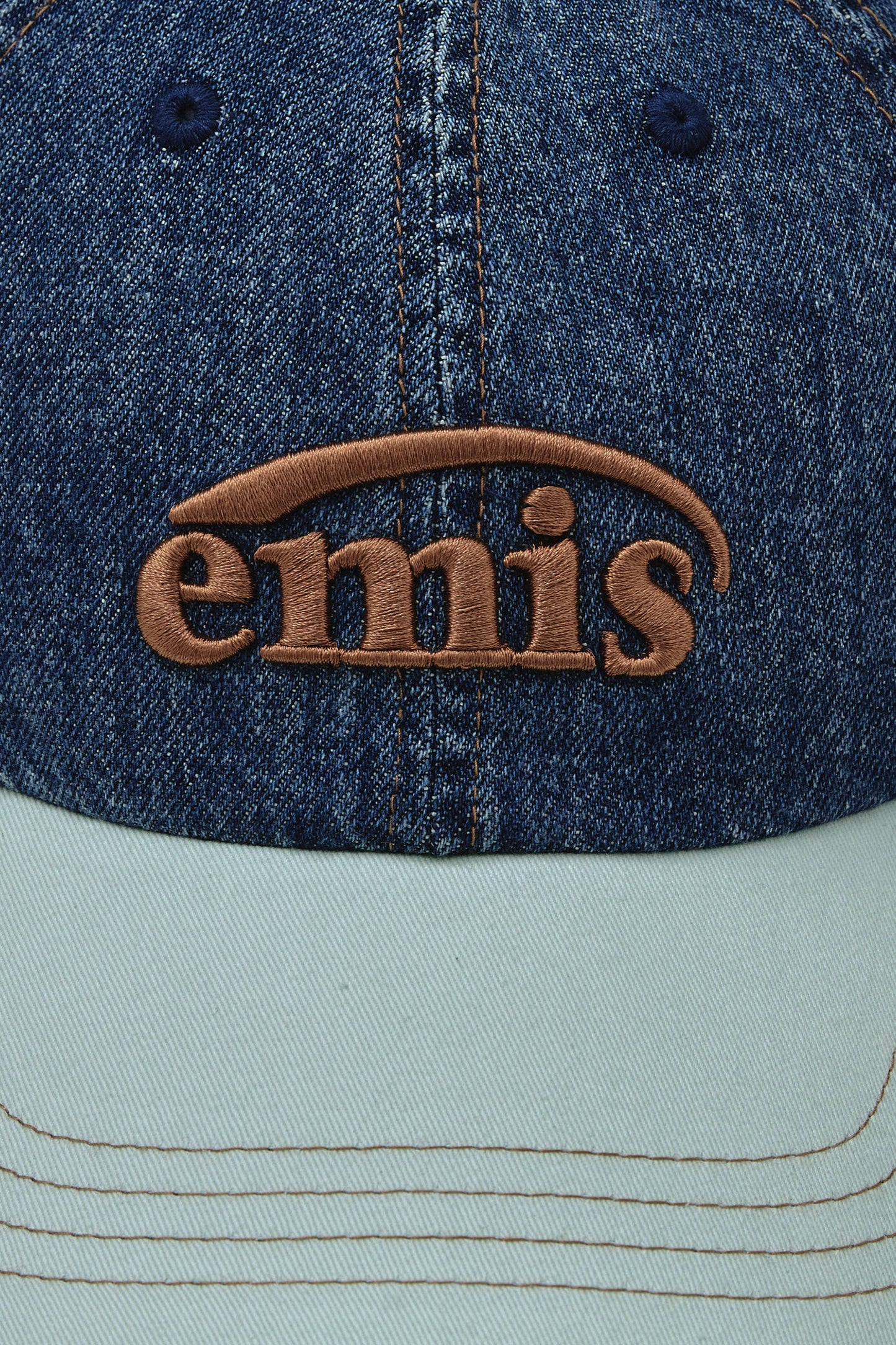 EMIS - WASHED DENIM BALL CAP-BLUE/MINT