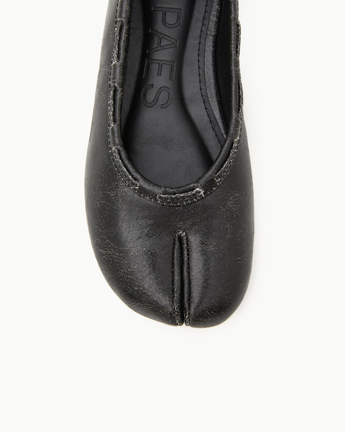 Paes - Leather String Flat / Vintage Black