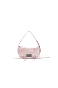 MATIN KIM - HALF SHIRRING RIBBON ROUND BAG IN PINK