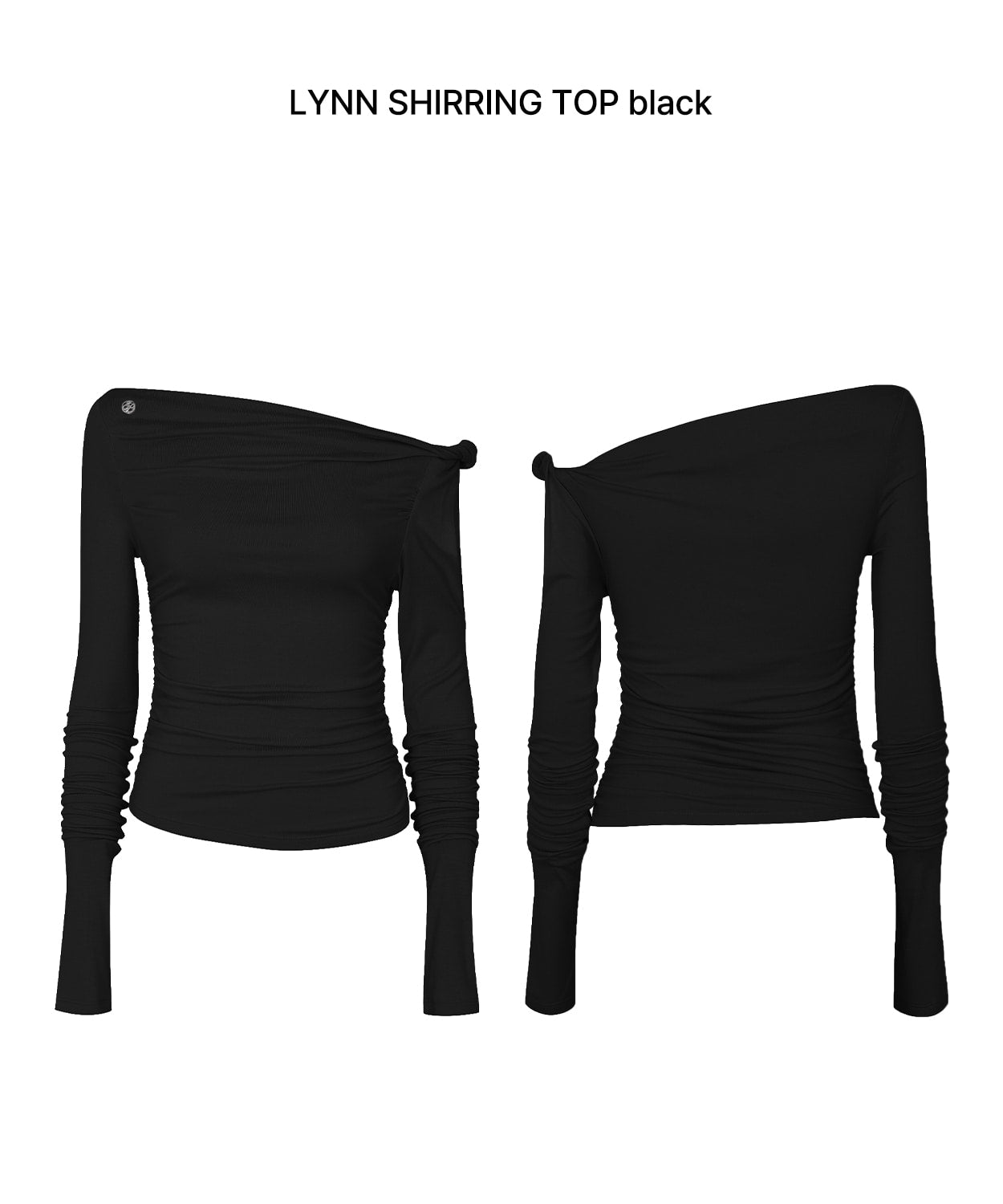 PAIN OR PLEASURE -  LYNN SHIRRING TOP black