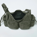 SAMO ONDOH - pocket mug bag M suede khaki