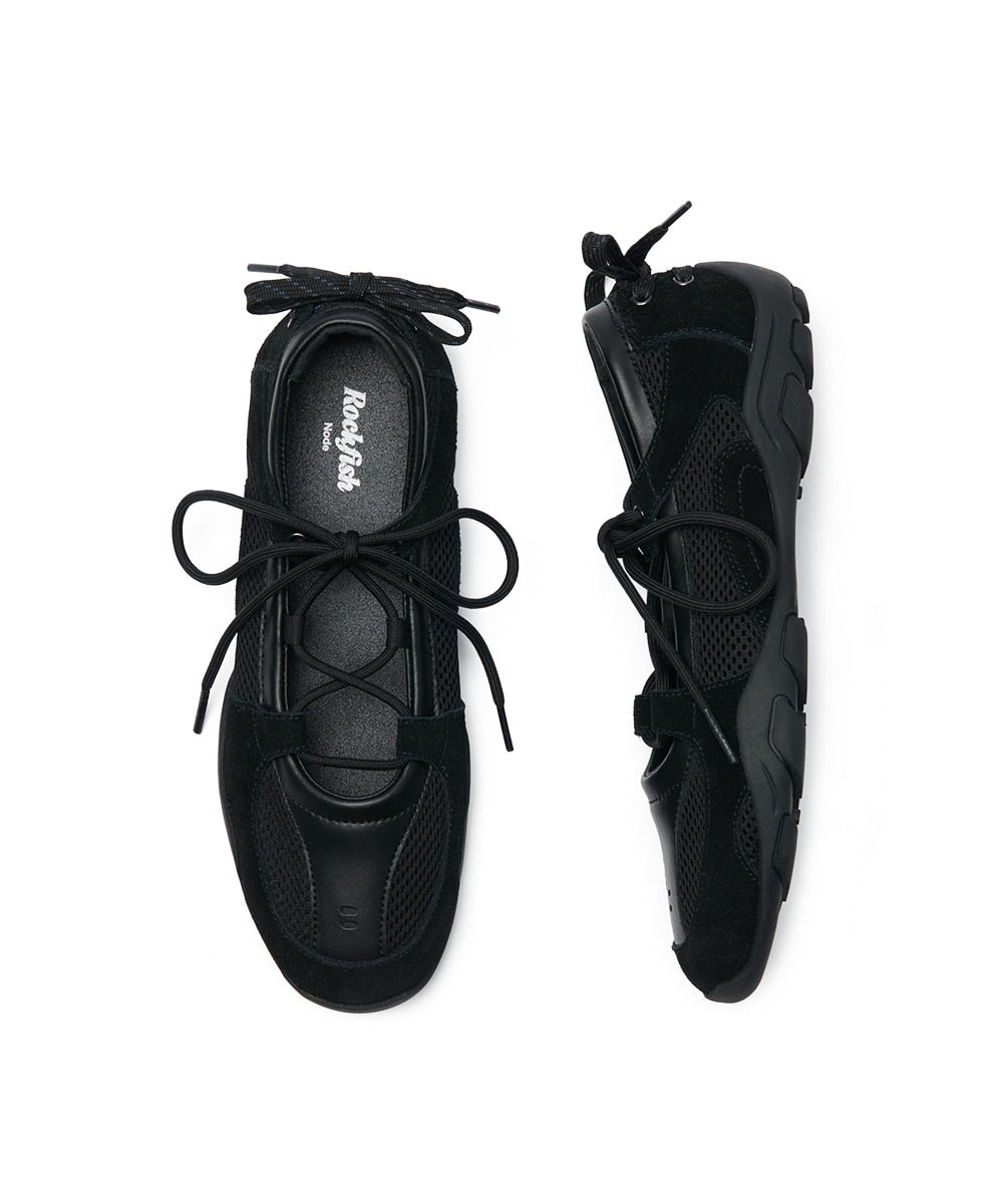 ROCKFISH WEATHERWEAR - NICOLE WEAVING LACEUP SNEAKERS V2 / BLACK