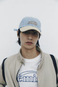 EMIS - NEW LOGO DENIM BALL CAP-LIGHT BLUE DENIM-BEIGE