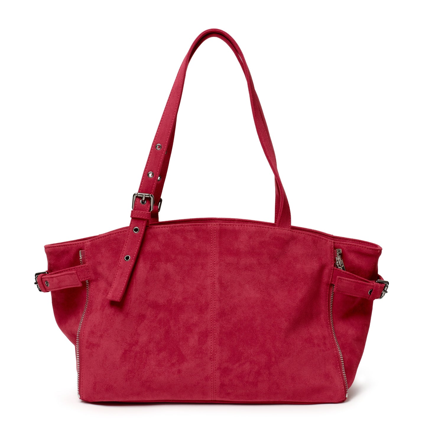 SAMO ONDOH - Zipper Shopper Bag M Suede Red