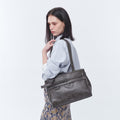 SAMO ONDOH - belt flap bag M baked gray