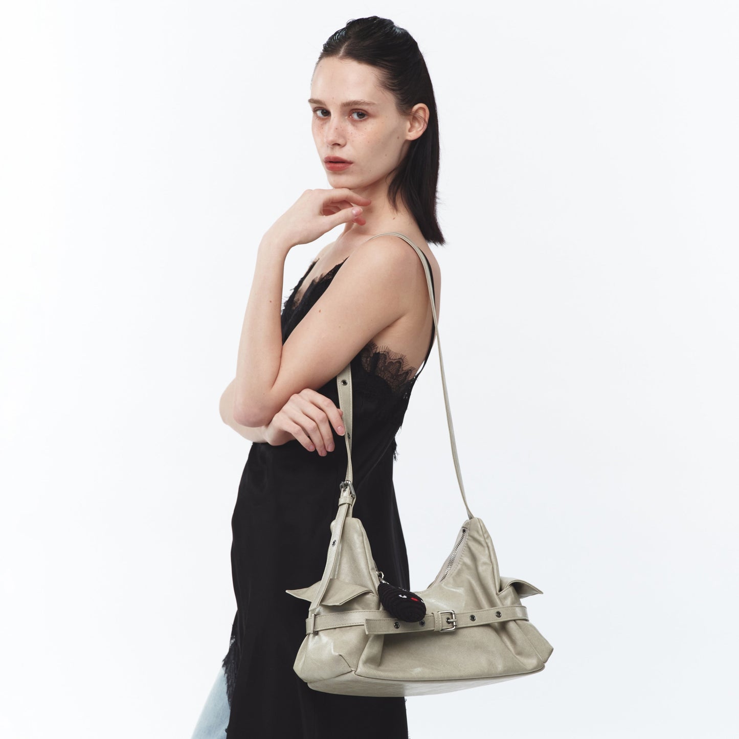 SAMO ONDOH - belt mondo bag M veg cream (DISPATCH IN 48HRS)
