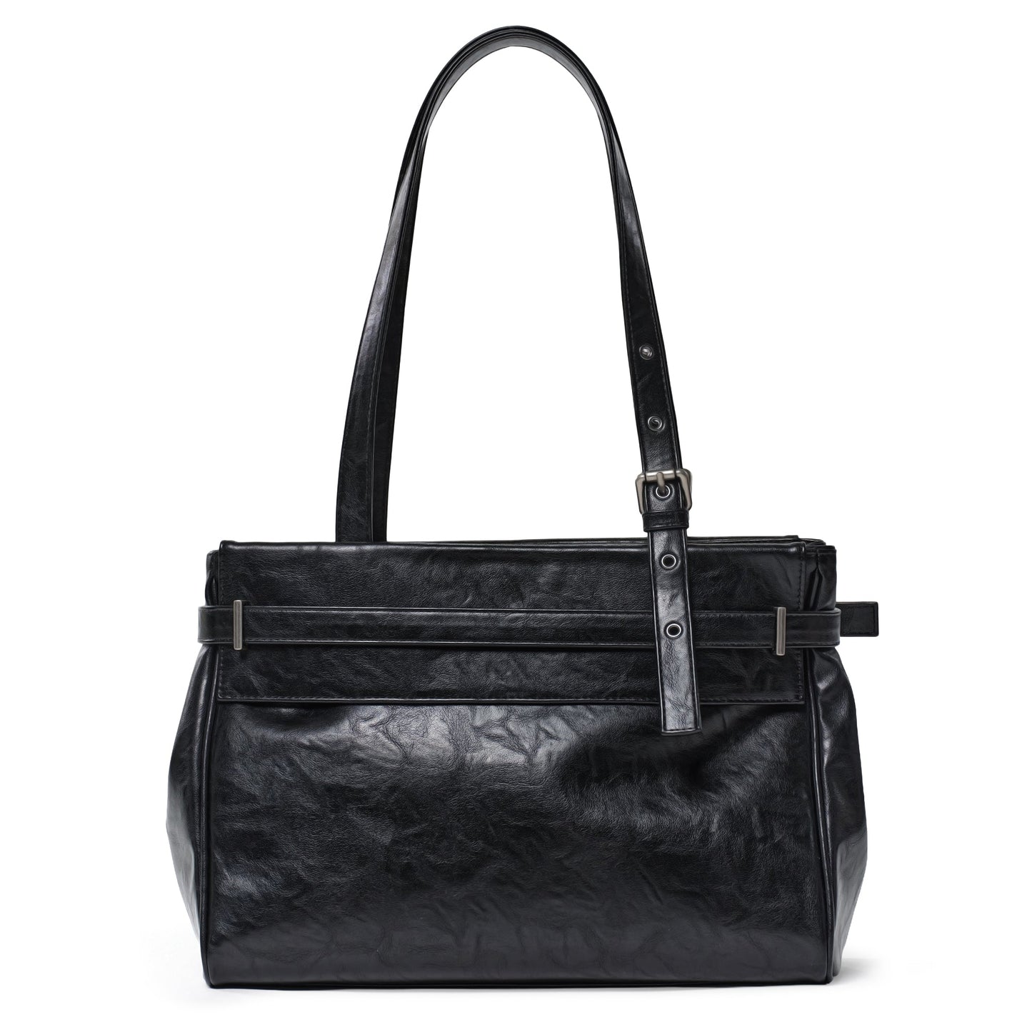 SAMO ONDOH - belt flap bag M baked black