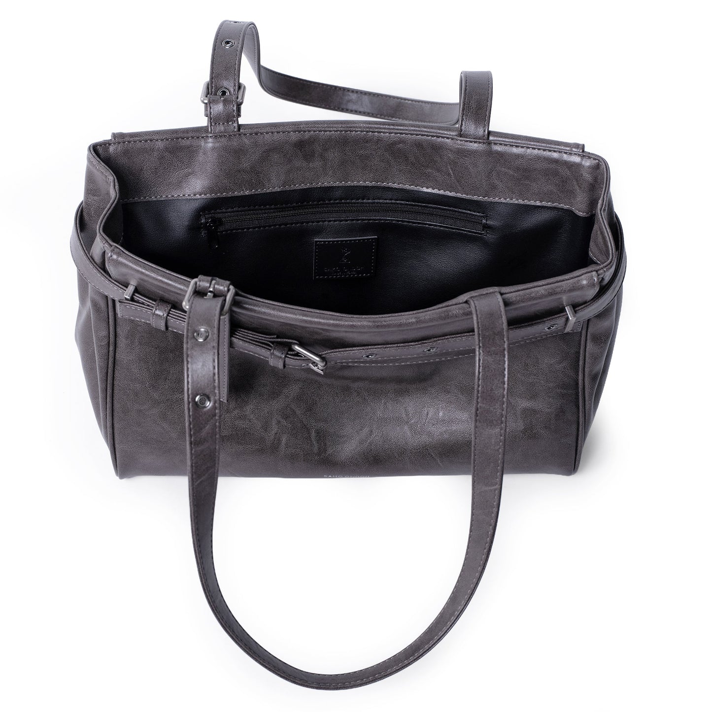 SAMO ONDOH - belt flap bag M baked gray