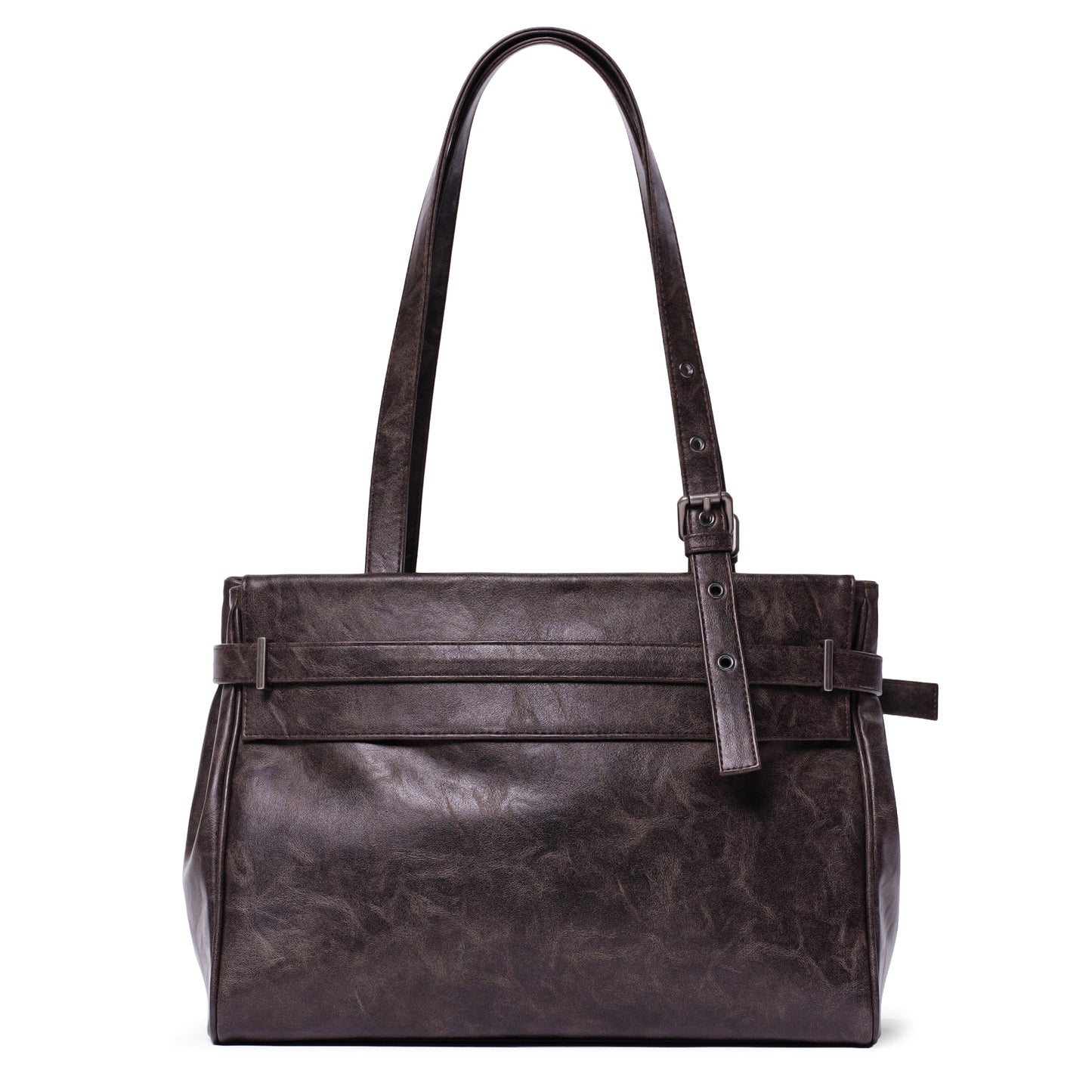 SAMO ONDOH - belt flap bag M baked moca