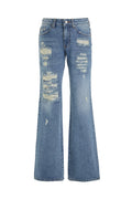 CERRIC -  DESTROYED BOOT CUT JEANS / BLUE