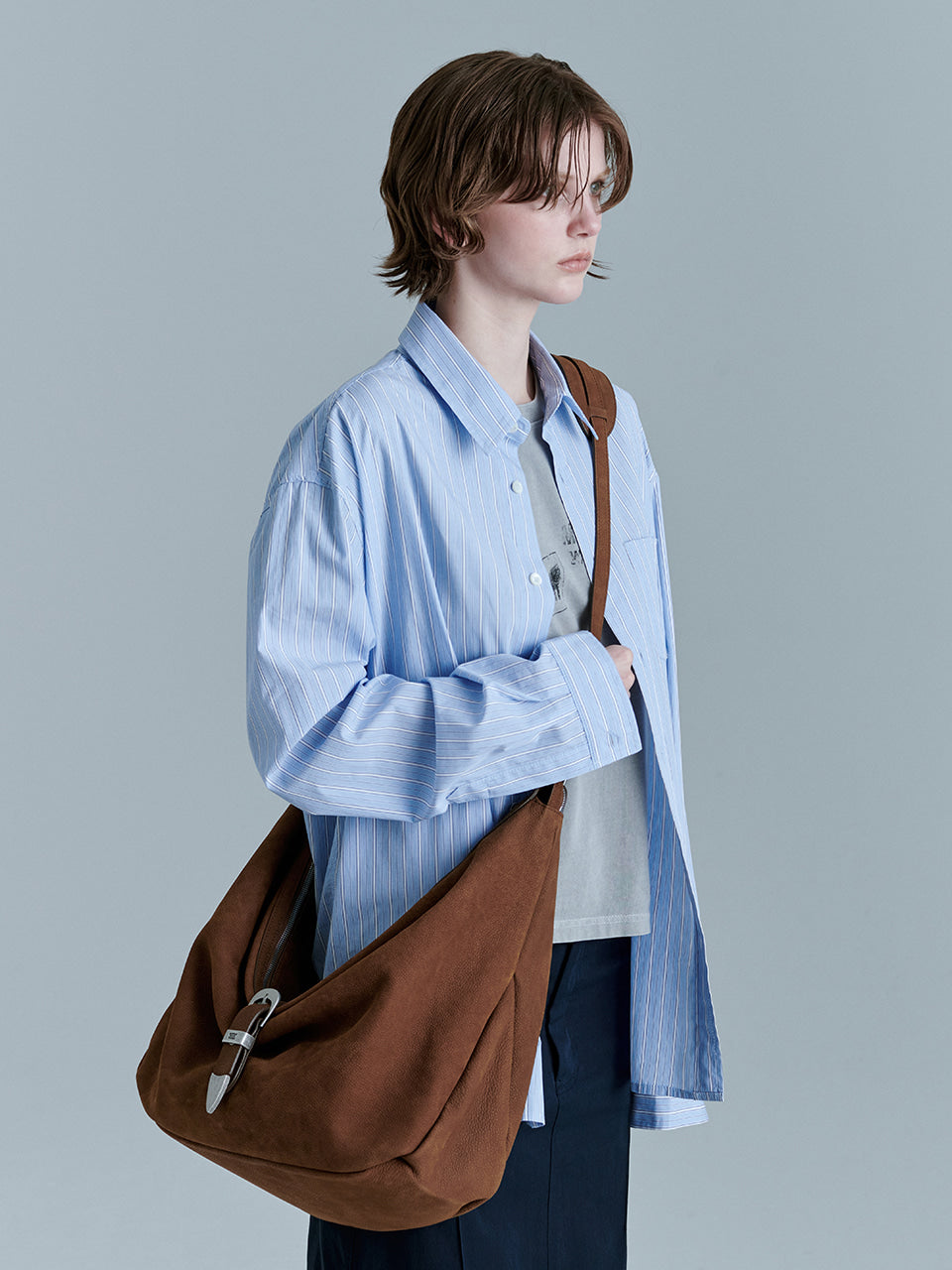 MARGESHERWOOD - BELTED HOBO_chestnut nubuck