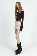 PAIN OR PLEASURE -  ORCHID TOP brown