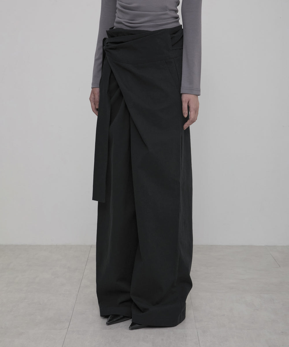 FLAREUP -  Layered Wrap Trousers / Black