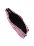 MARGESHERWOOD - HEART ZIPPER WALLET_metallic pink foiled plain