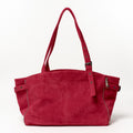 SAMO ONDOH - Zipper Shopper Bag M Suede Red