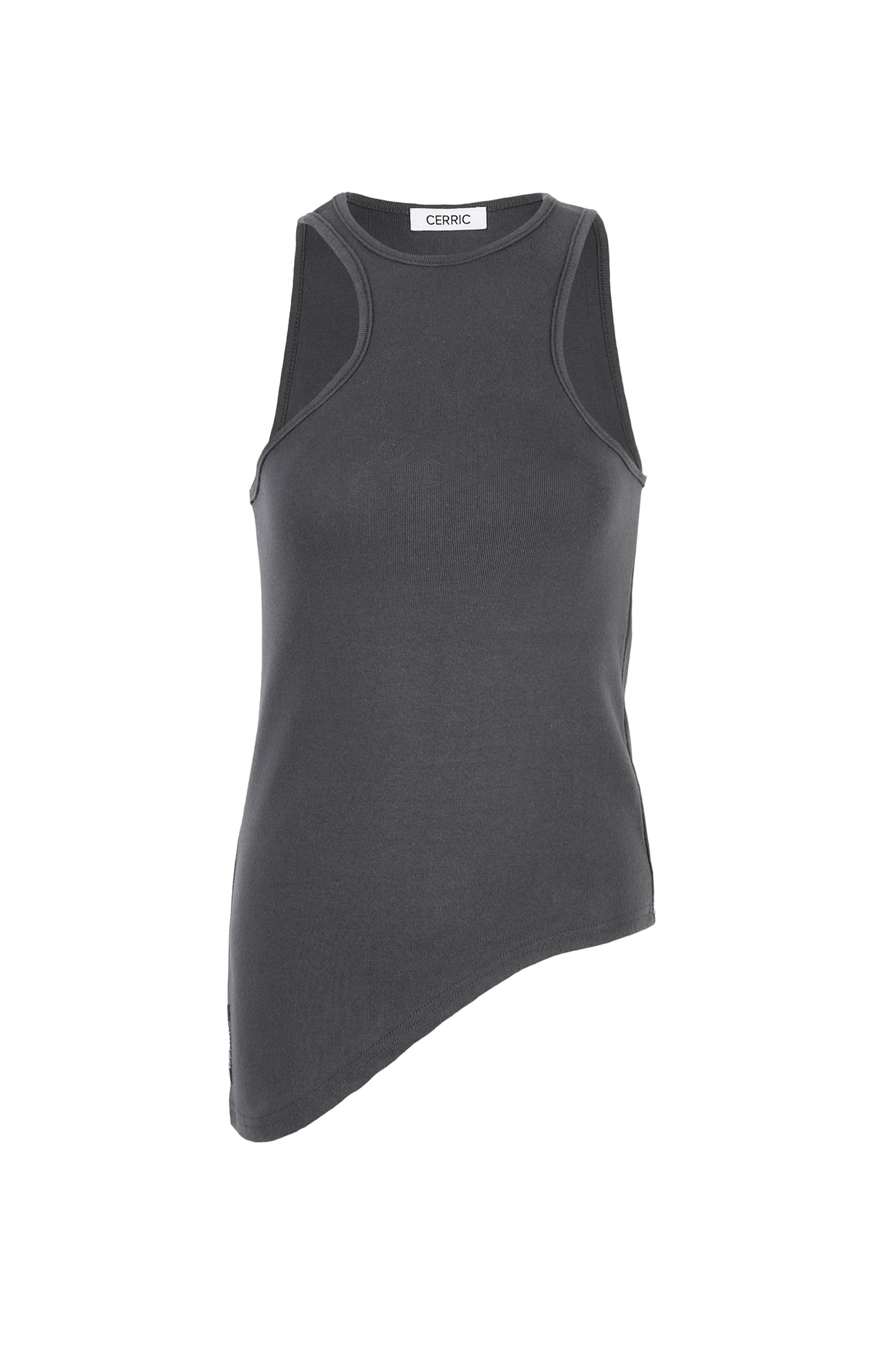 CERRIC -  ASYMMETRY SLEEVELESS / CHARCOAL