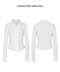 PAIN OR PLEASURE -  VIVIAN SCARF SHIRT white