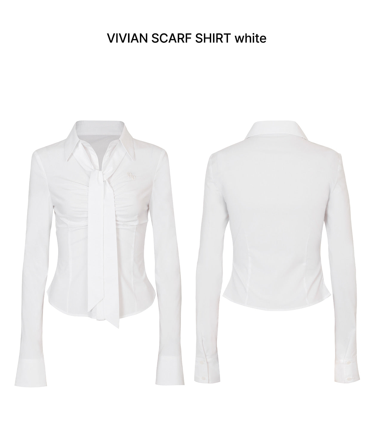 PAIN OR PLEASURE -  VIVIAN SCARF SHIRT white