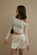 THREETIMES -  Drape top ivory