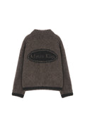 MATIN KIM -  MATIN DOWNY COLLAR KNIT CARDIGAN IN DARK BROWN