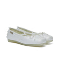ROCKFISH WEATHERWEAR - TOE CAP BALLET FLATS / WHITE