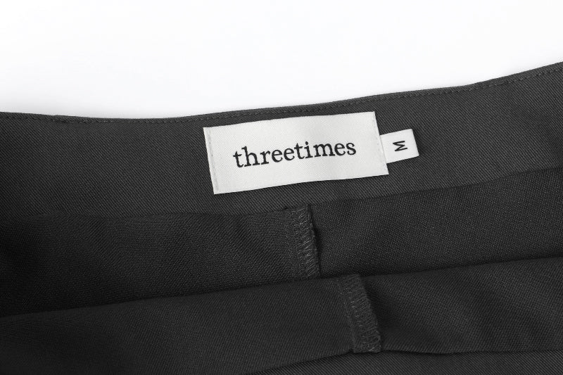 THREETIMES -  Cheery skirt solid grey