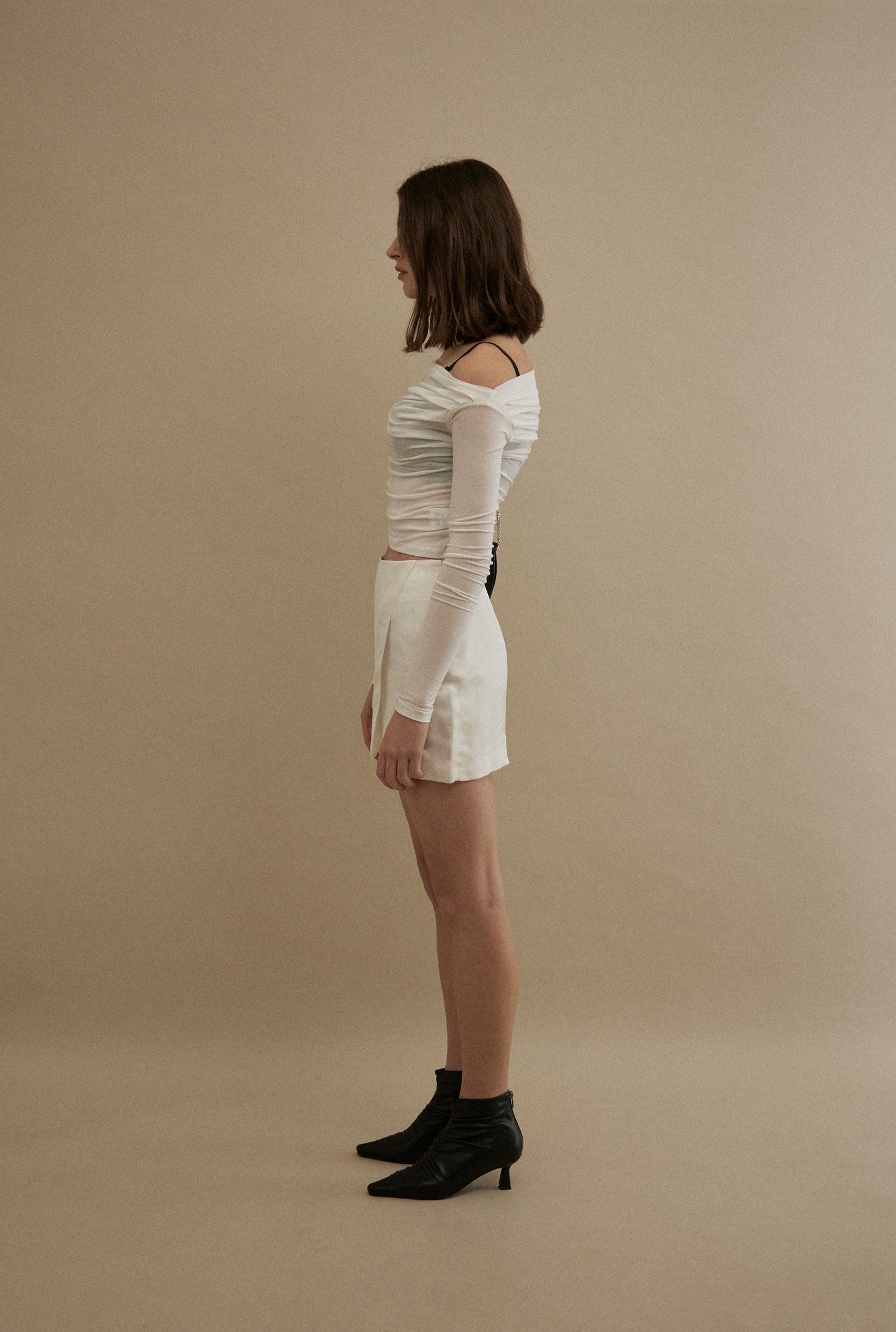 THREETIMES -  Drape top ivory