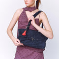 SAMO ONDOH - le belt bag M suede navy