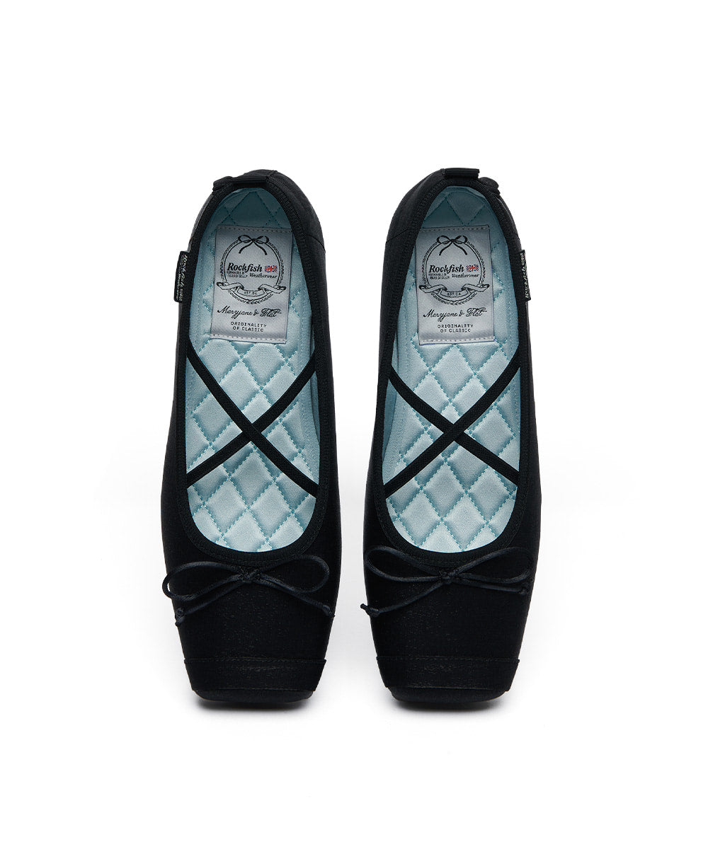 ROCKFISH WEATHERWEAR - TOE CAP BALLET FLATS / BLACK